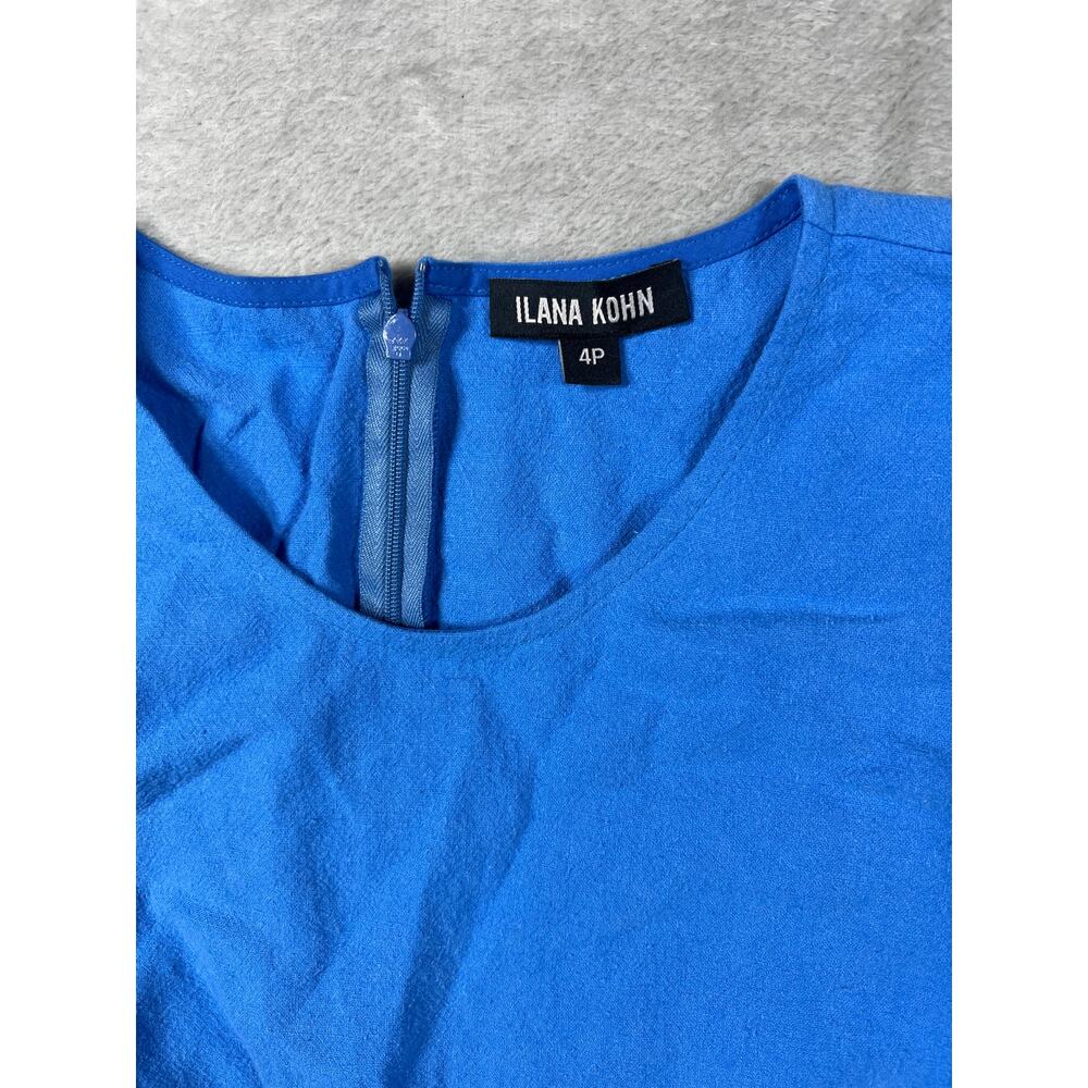 Ilana Kohn Blue Cotton Jumpsuit Romper Size 4 Small Short Sleeve Minimalist USA - Picture 3 of 11